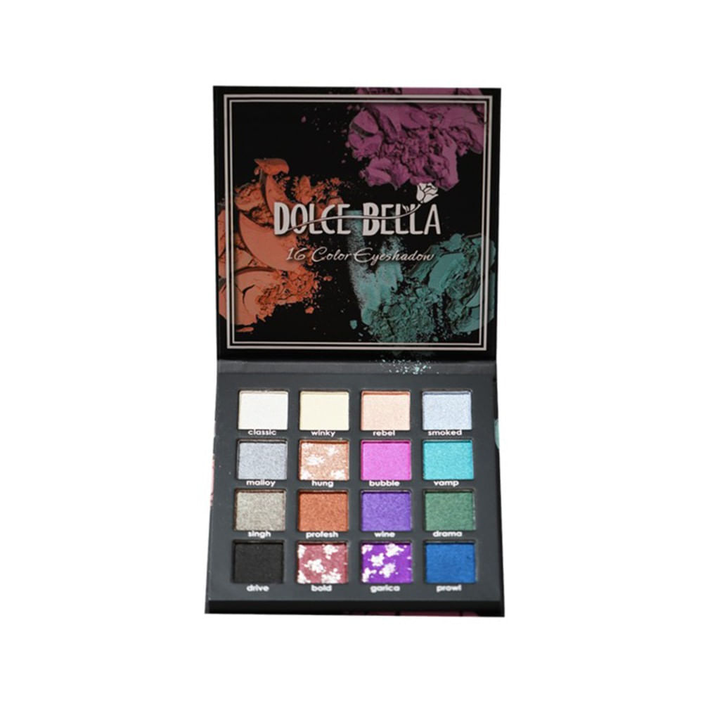 Paleta de sombras X16 Colores GB1620-2 Fríos - DolceBella