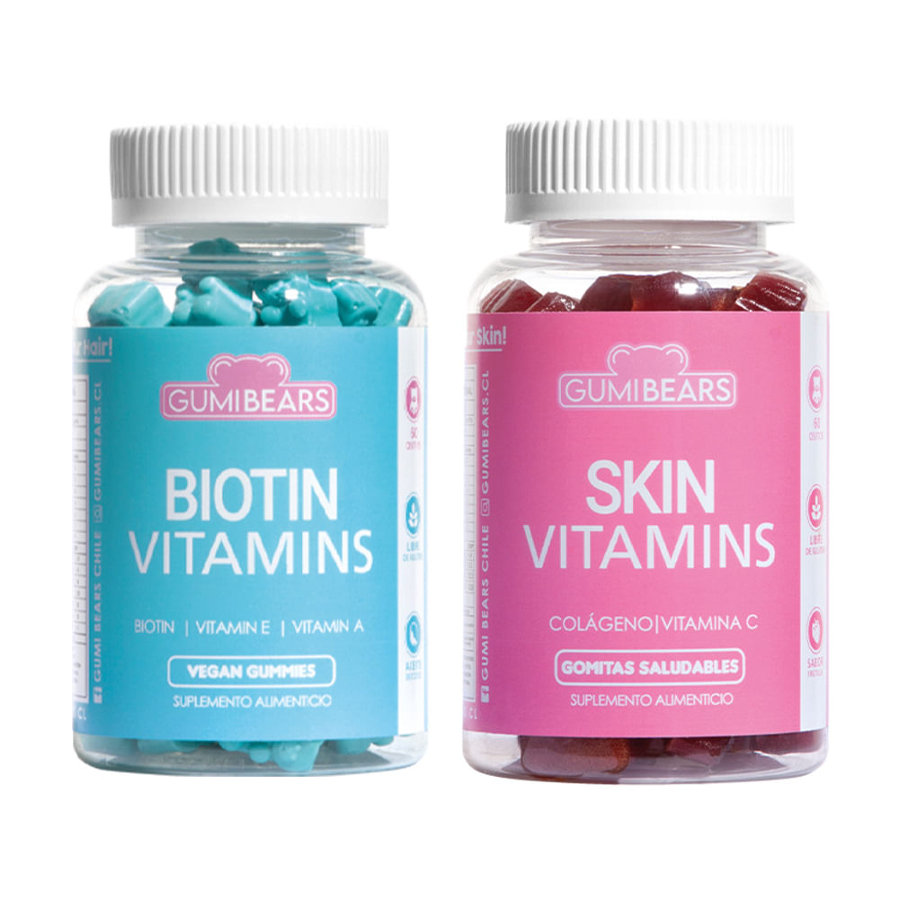 Kit Vitaminas Biotin + Skin - GumiBears
